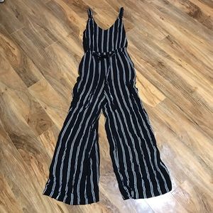 derek heart striped jumpsuit